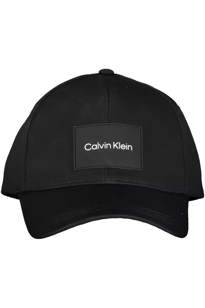 Sleek Black Organic Cotton Visor Hat