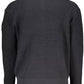 Sleek Black Zip Cardigan with Logo Detail
