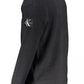 Sleek Black Zip Cardigan with Logo Detail