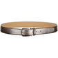 Elegant Leather Belt with Metal Buckle