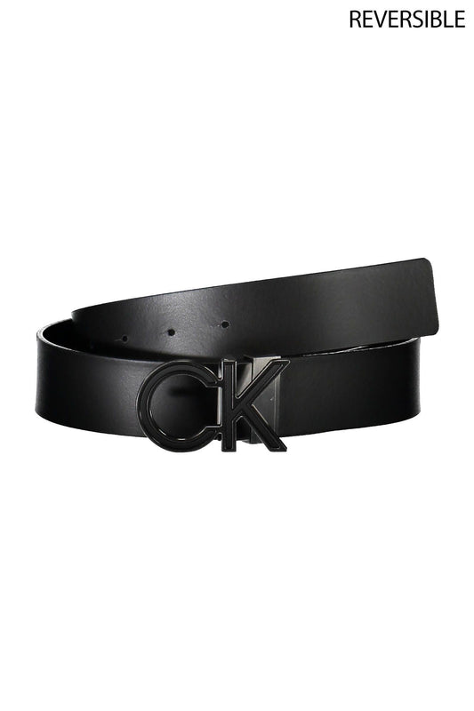 Sleek Reversible Black Leather Belt