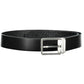 Elegant Reversible Black Leather Belt
