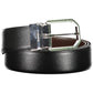 Sleek Reversible Black Leather Belt