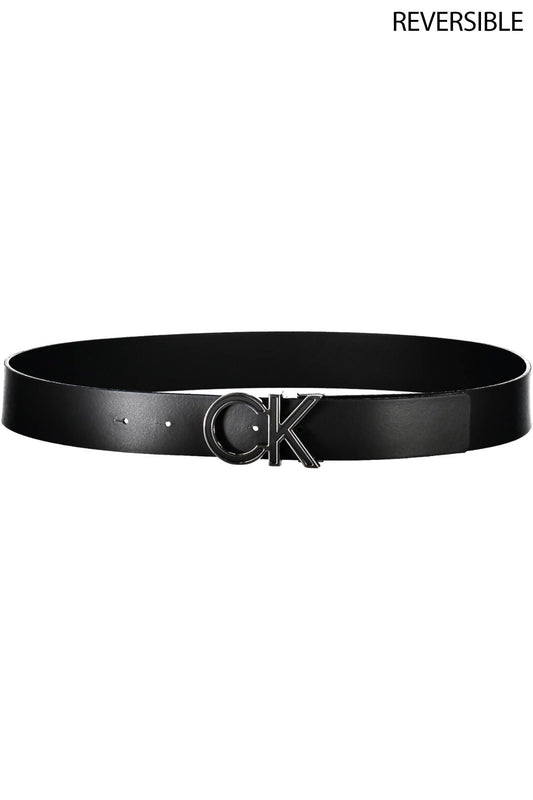 Sleek Reversible Black Leather Belt