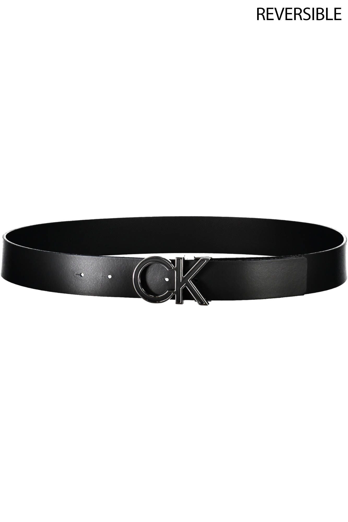 Sleek Reversible Black Leather Belt