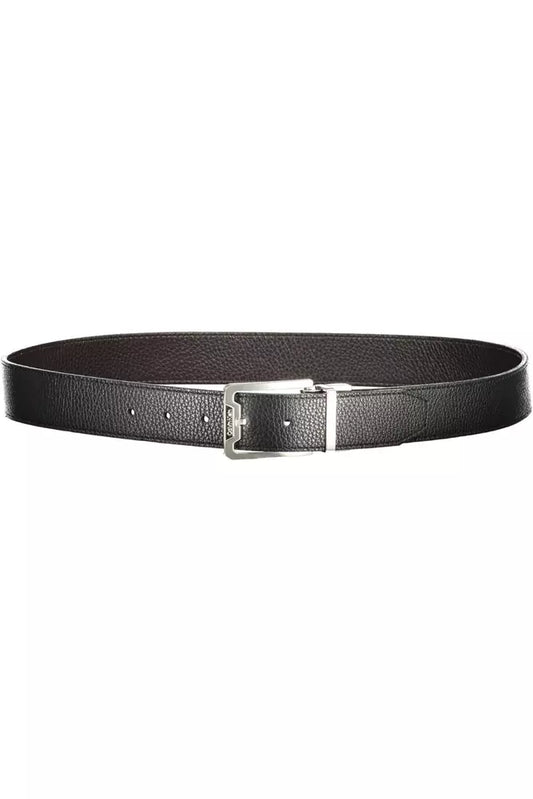 Reversible Leather Belt With Logo Buckle