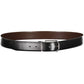 Sleek Reversible Black Leather Belt