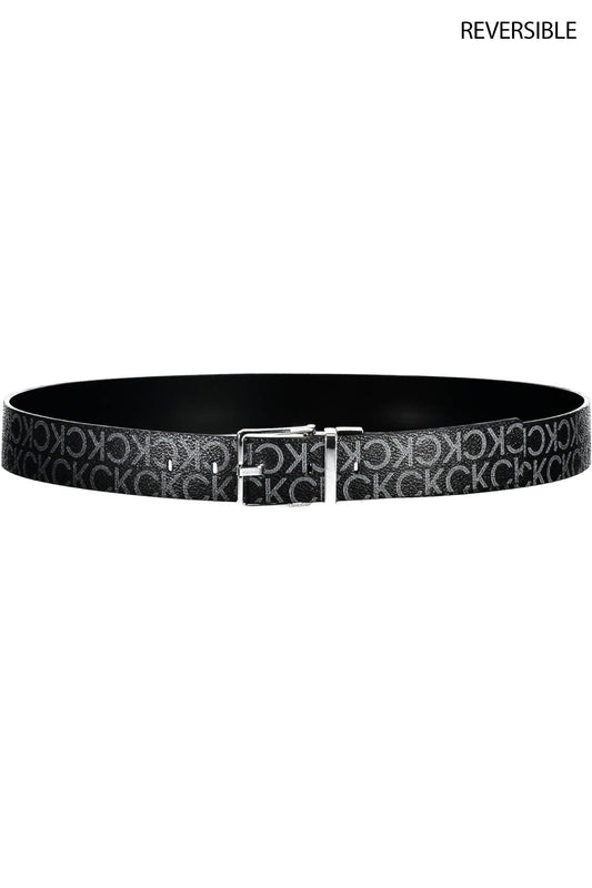 Reversible Black Belt with Logo Buckle