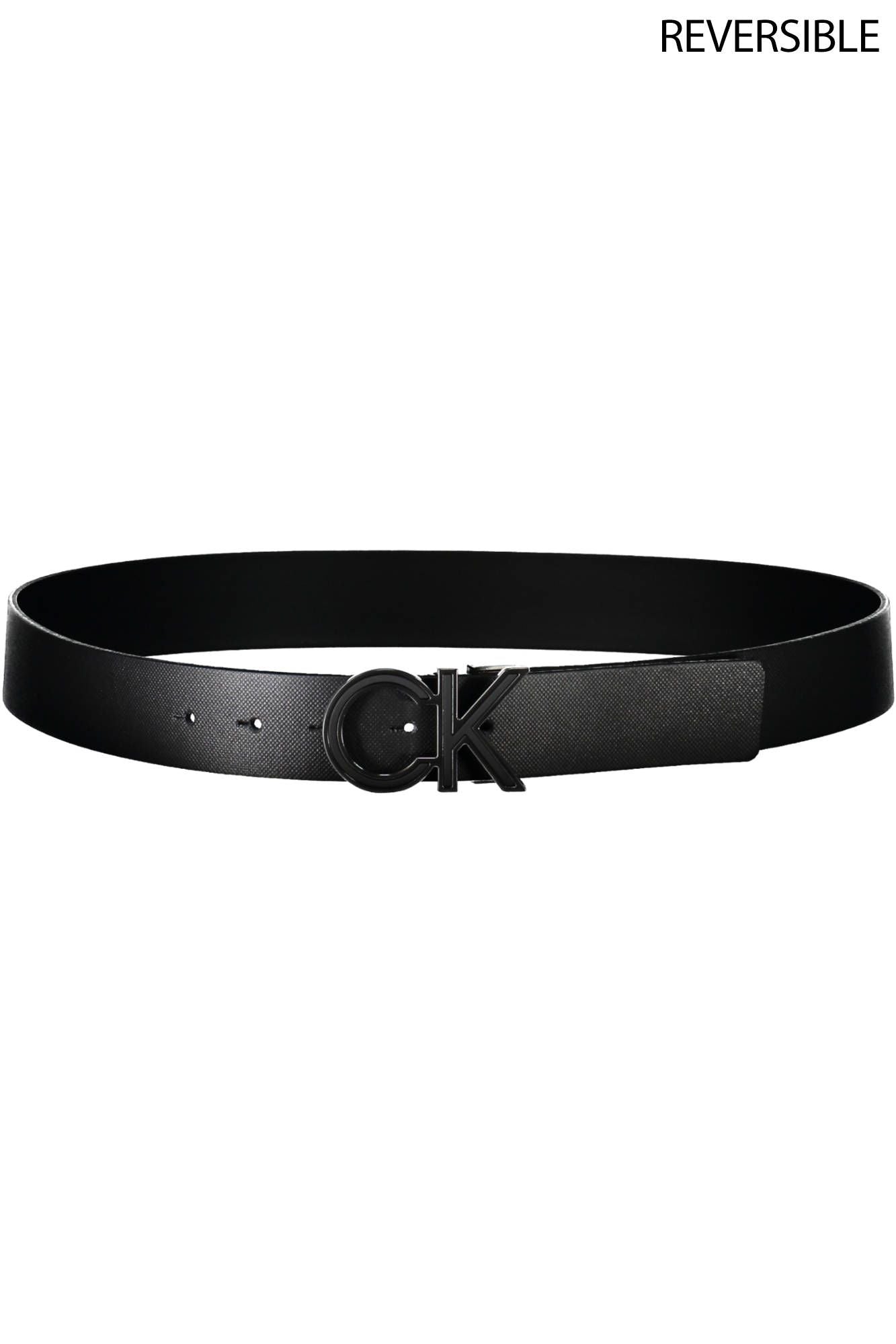 Sleek Reversible Black Leather Belt