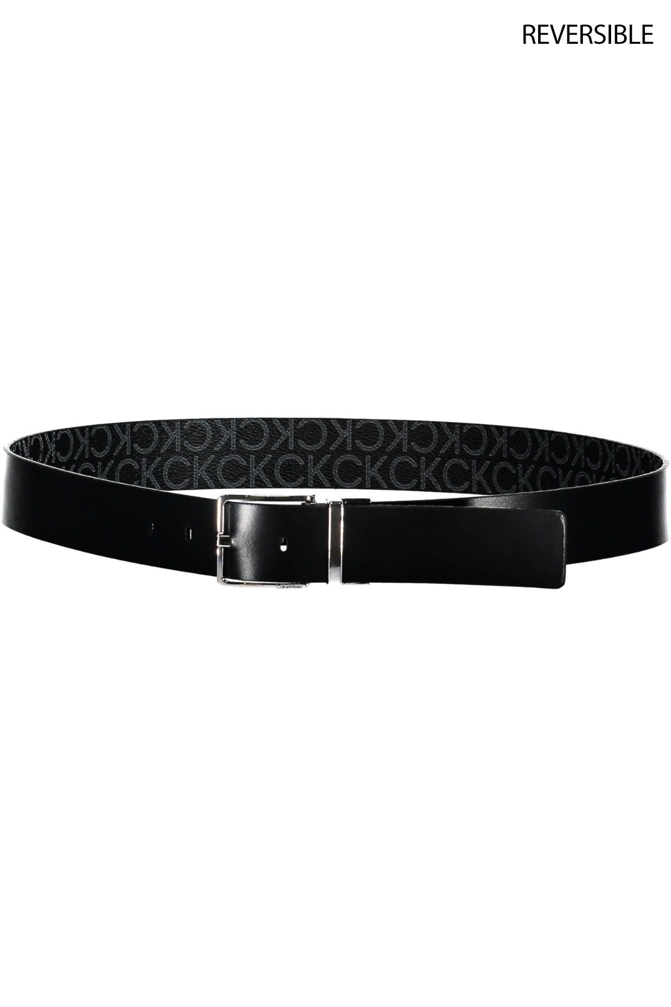 Reversible Black Belt with Logo Buckle