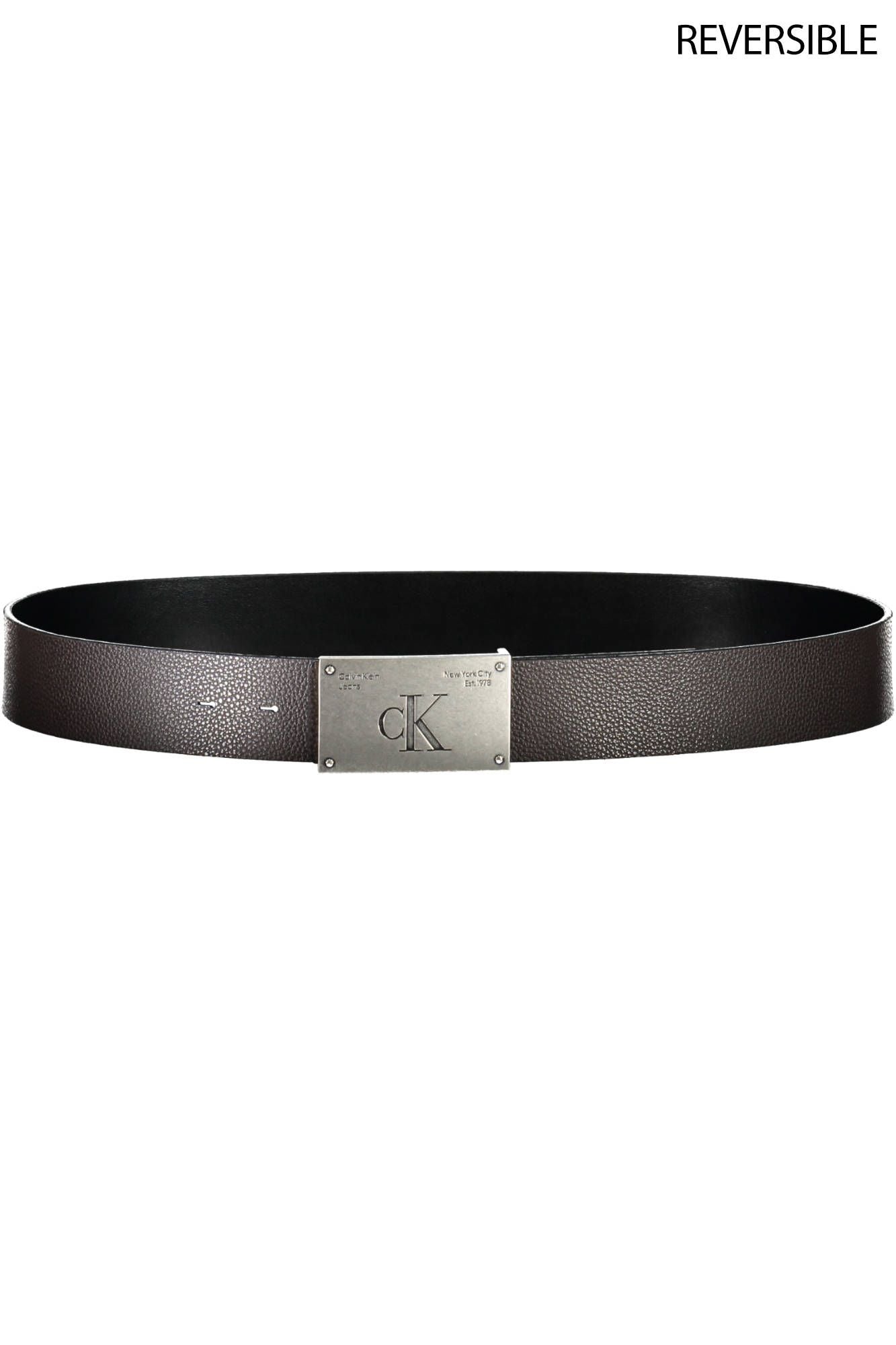 Reversible Leather Belt in Classic Brown