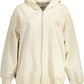 Chic Beige Embroidered Zip Hoodie