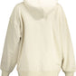 Chic Beige Embroidered Zip Hoodie