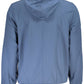 Chic Blue Technical Hooded Sweatshirt