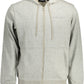 Sleek Gray Hooded Sweatshirt with Logo