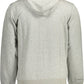 Sleek Gray Hooded Sweatshirt with Logo