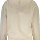 Beige Cotton Hooded Sweatshirt with Logo