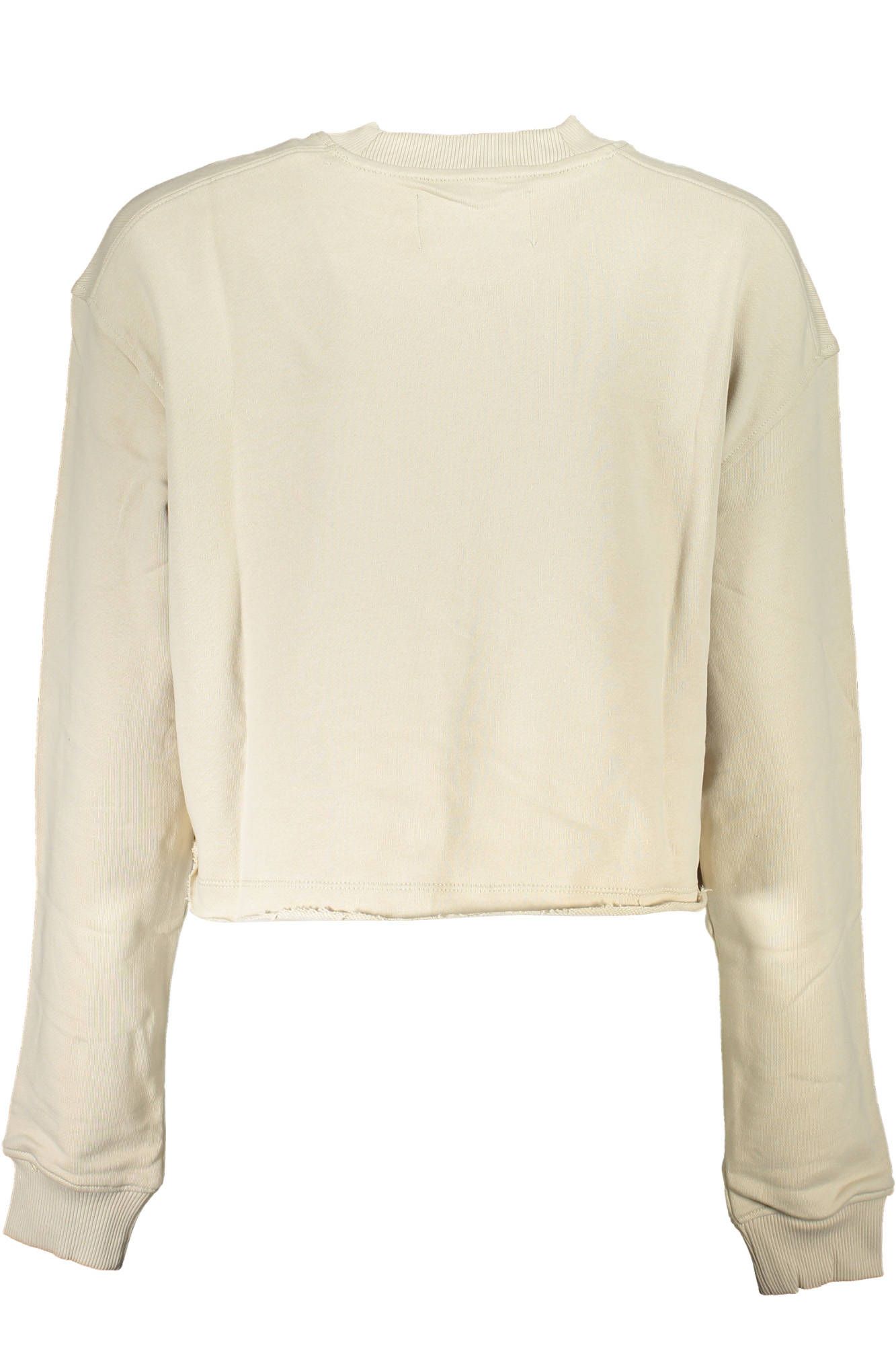 Chic Beige Embroidered Hooded Sweatshirt