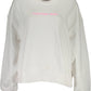 Chic White Cotton Logo Sweatshirt