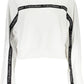 Chic White Sweatshirt with Logo Appliqué
