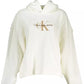 Chic White Hooded Sweatshirt with Embroidery