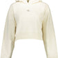 Eco-Conscious White Hooded Sweatshirt