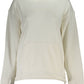Chic White Hooded Sweatshirt with Logo Print
