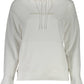Elegant White Cotton Hooded Sweatshirt