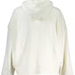 Chic White Hooded Sweatshirt with Embroidery