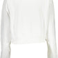 Chic White Sweatshirt with Logo Appliqué
