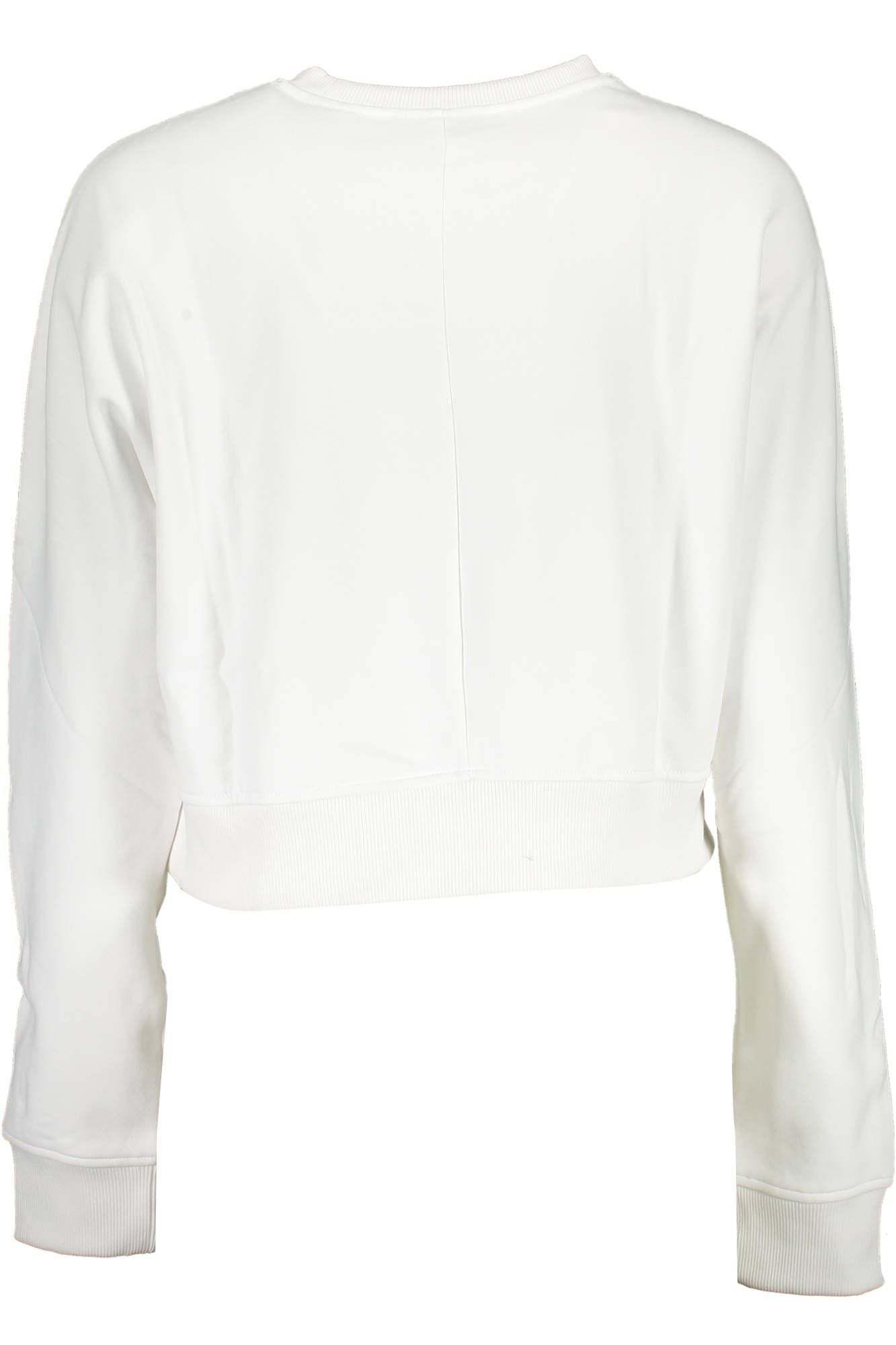 Chic White Sweatshirt with Logo Appliqué