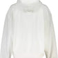 Elegant White Hooded Sweatshirt with Embroidery