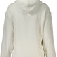 Chic White Hooded Sweatshirt with Logo Print