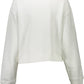 Chic White Embroidered Logo Sweatshirt