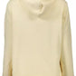 Chic Yellow Hooded Sweatshirt with Logo Embroidery