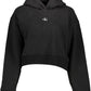 Eco-Chic Black Brushed Hooded Sweatshirt