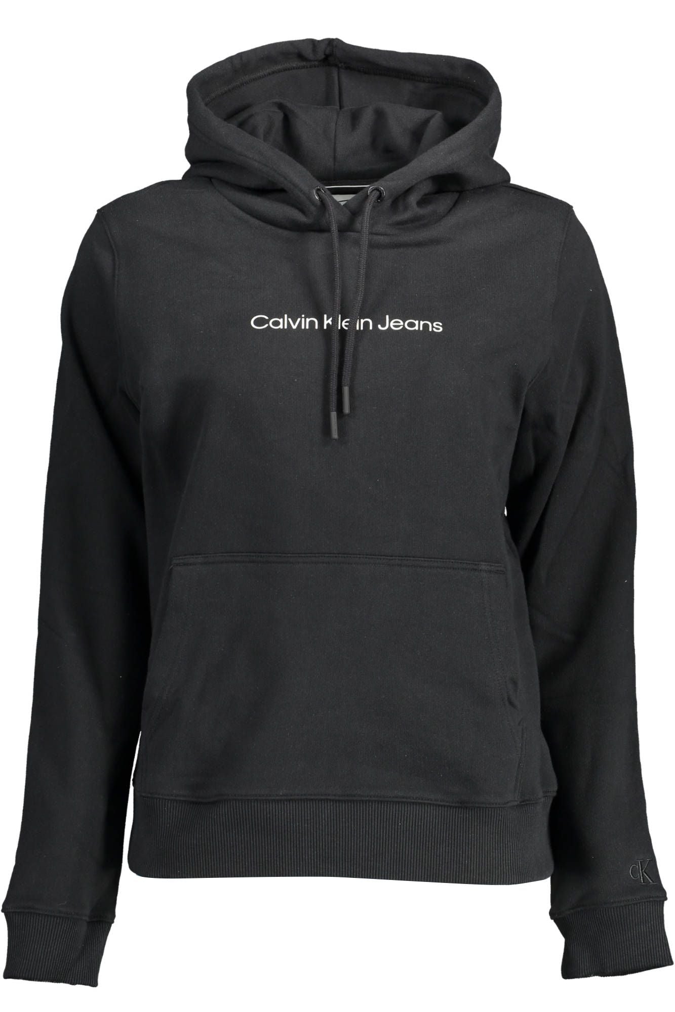 Elegant Black Hooded Sweatshirt with Logo Print