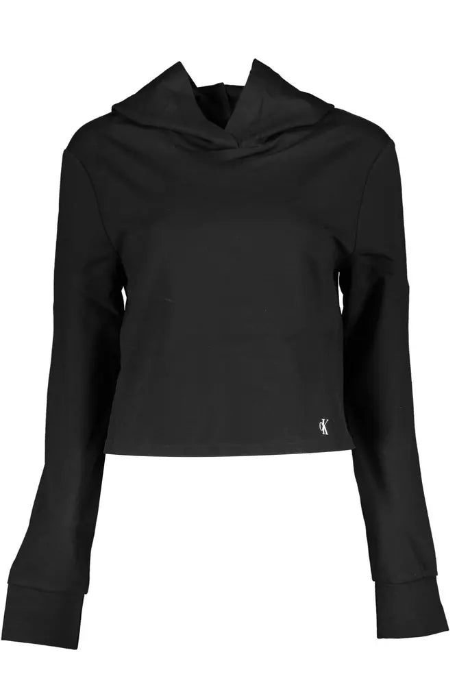 Sleek Hooded Sweatshirt with Contrasting Logo