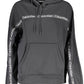 Chic Black Hooded Sweatshirt with Logo Accent