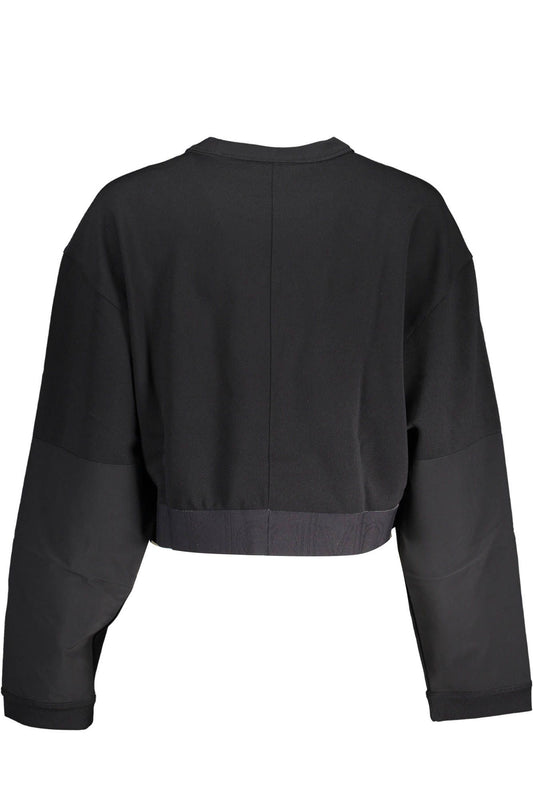 Chic Black Sweatshirt with Contrast Details