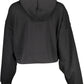 Chic Cropped Hoodie with Iconic Print