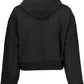 Eco-Chic Black Brushed Hooded Sweatshirt