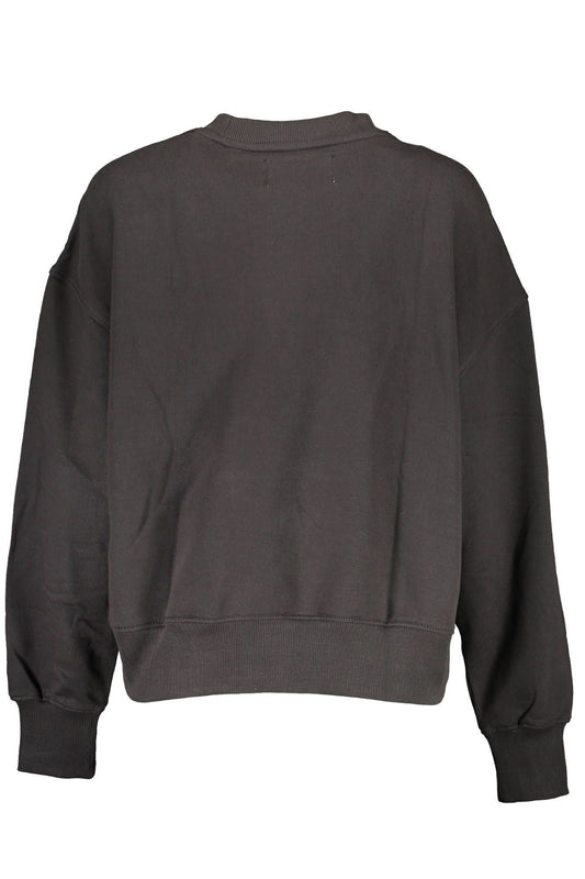 Elegant Black Cotton Sweatshirt for Women