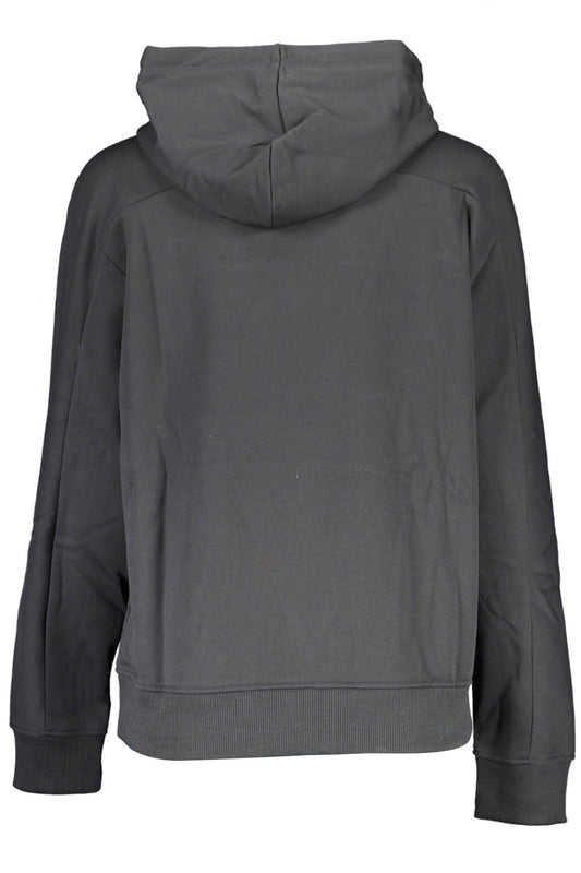 Chic Black Hooded Sweatshirt with Logo Accent