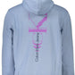 Elegant Light Blue Hooded Sweatshirt