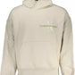 Beige Hooded Sweatshirt with Logo Embroidery