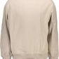 Beige Cotton Logo Sweater - Round Neck