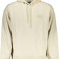 Beige Hooded Logo Sweatshirt in Recycled Cotton