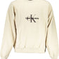 Beige Crew Neck Embroidered Sweatshirt