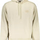 Beige Long-Sleeved Hooded Sweatshirt